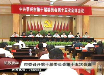 市委召开第十届委员会第十五次会议