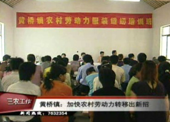 黄桥镇加快农村劳动力转移出新招