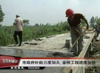 市府补助力度加大 金桥工程进度加快