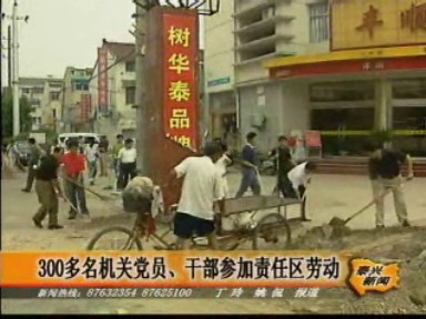 300多名机关党员参加责任区劳动
