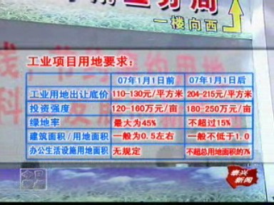 新闻链接:严把入口关 节约集约利用土地