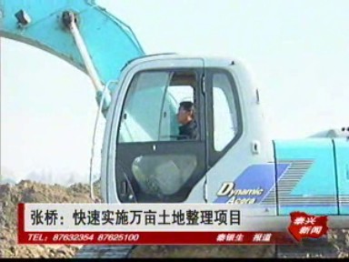 张桥:快速实施万亩土地整理项目