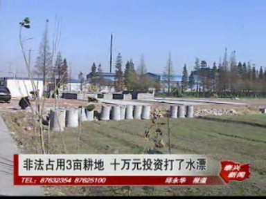 非法占用三亩耕地 十万元投资打了水漂